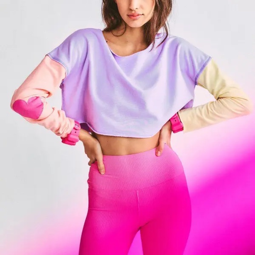 Love shack fancy x beach riot cropped crew neck